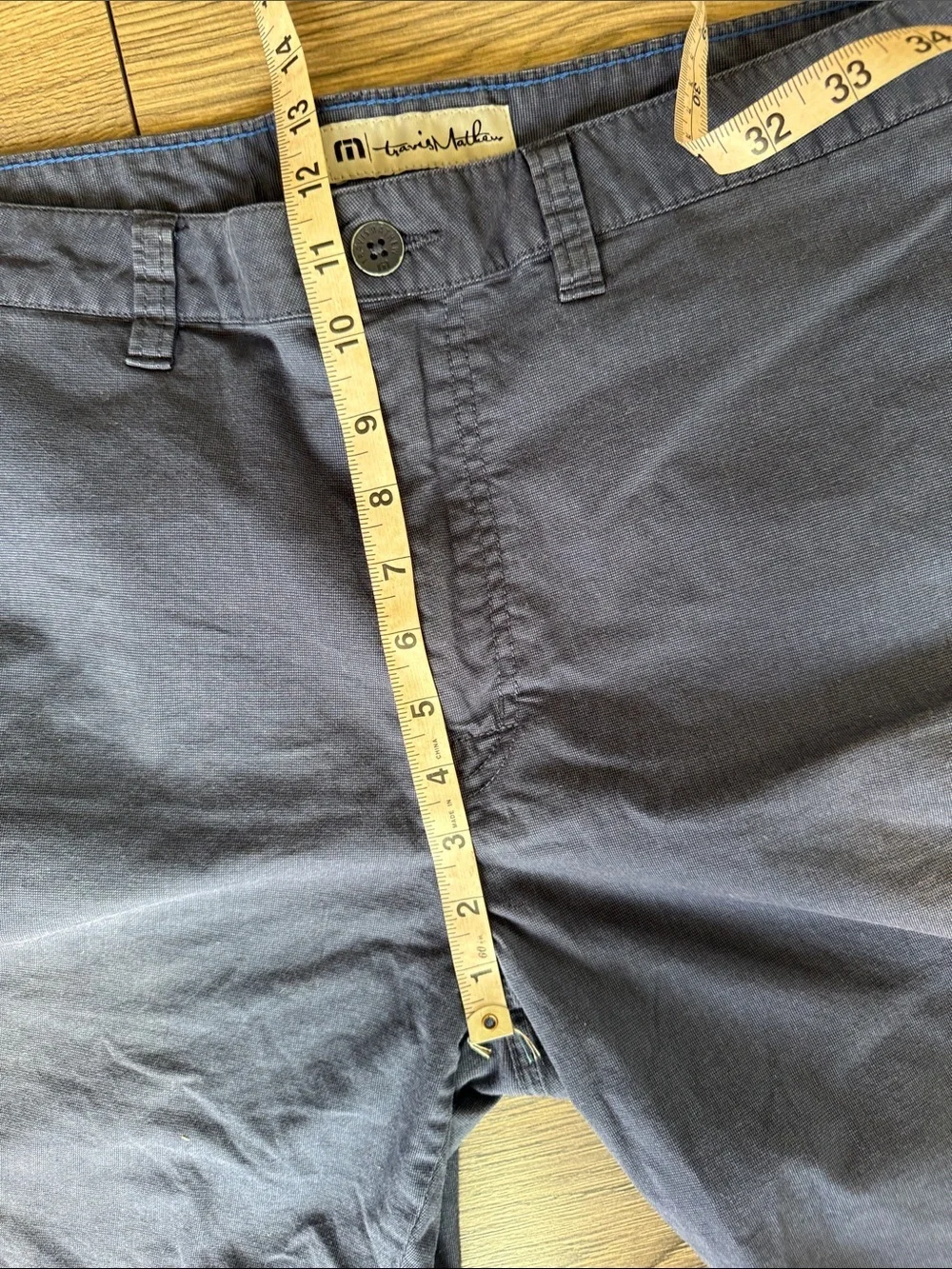 Travis Mathew Men's Navy Flat-Front Chino Shorts